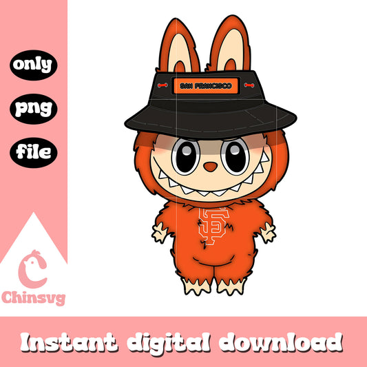 Labubu san francisco giants clothes png, san francisco giants png