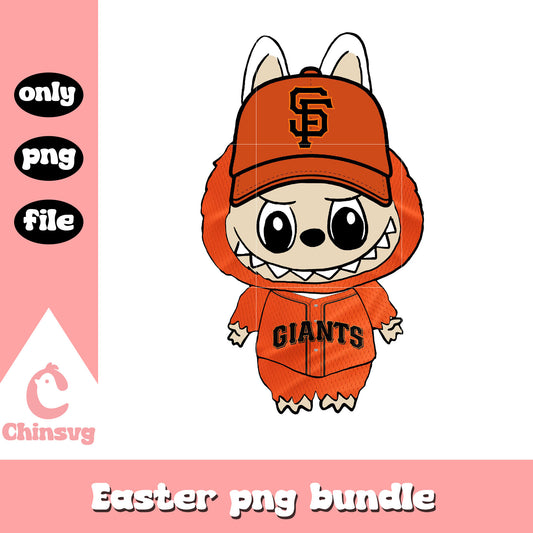 Labubu san francisco giants doll clothes png, san francisco giants png
