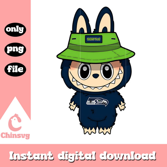 Labubu seattle seahawks clothes png, nfl teams png, labubu png