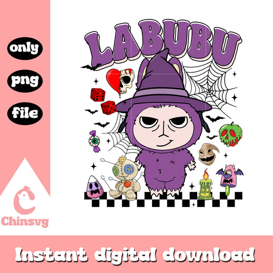 Labubu shock clipart png, shock nightmare before christmas png