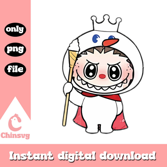 Labubu snowman hero design png, baby labubu png, labubu png