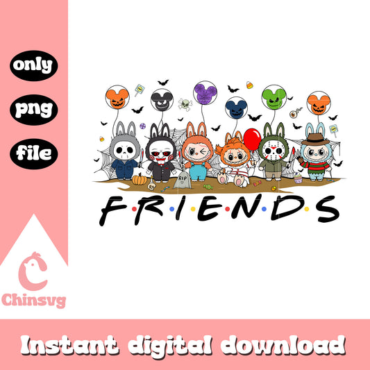 Labubu spooky characters friends mickey ear balloon png, labubu png