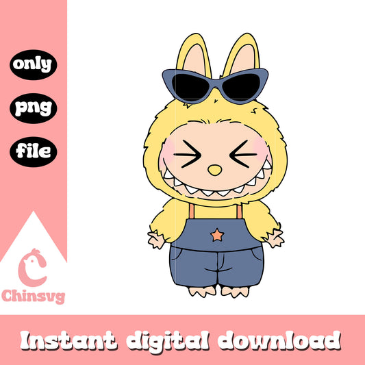 Labubu sunglasses ver costume design png, labubu box png