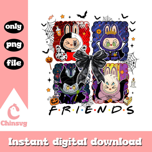 Labubu the devil friends coquette bow png, labubu images cartoon png