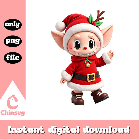 Labubu the monster santa claus png, labubu near me png