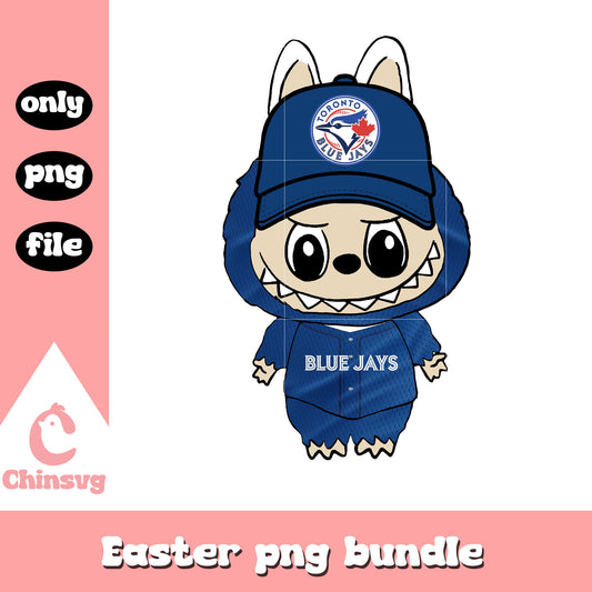 Labubu toronto blue jays doll clothes png, toronto blue jays png