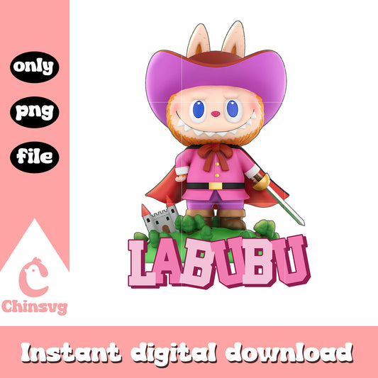 Labubu valiant knight drawing design png, labubu drawing png