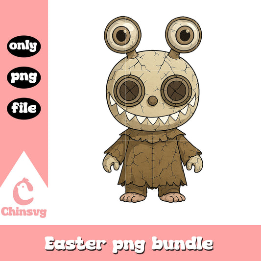 Labubu voodoo doll drawing design png, labubu clothing png