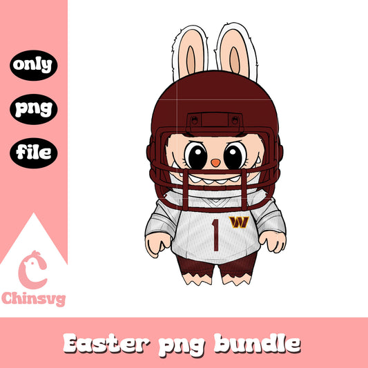 Labubu washington commanders doll clothes png, washington commanders png