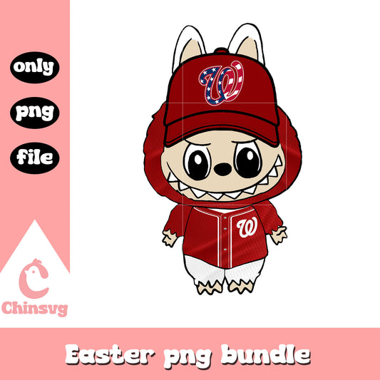Labubu washington nationals doll clothes png, washington nationals png