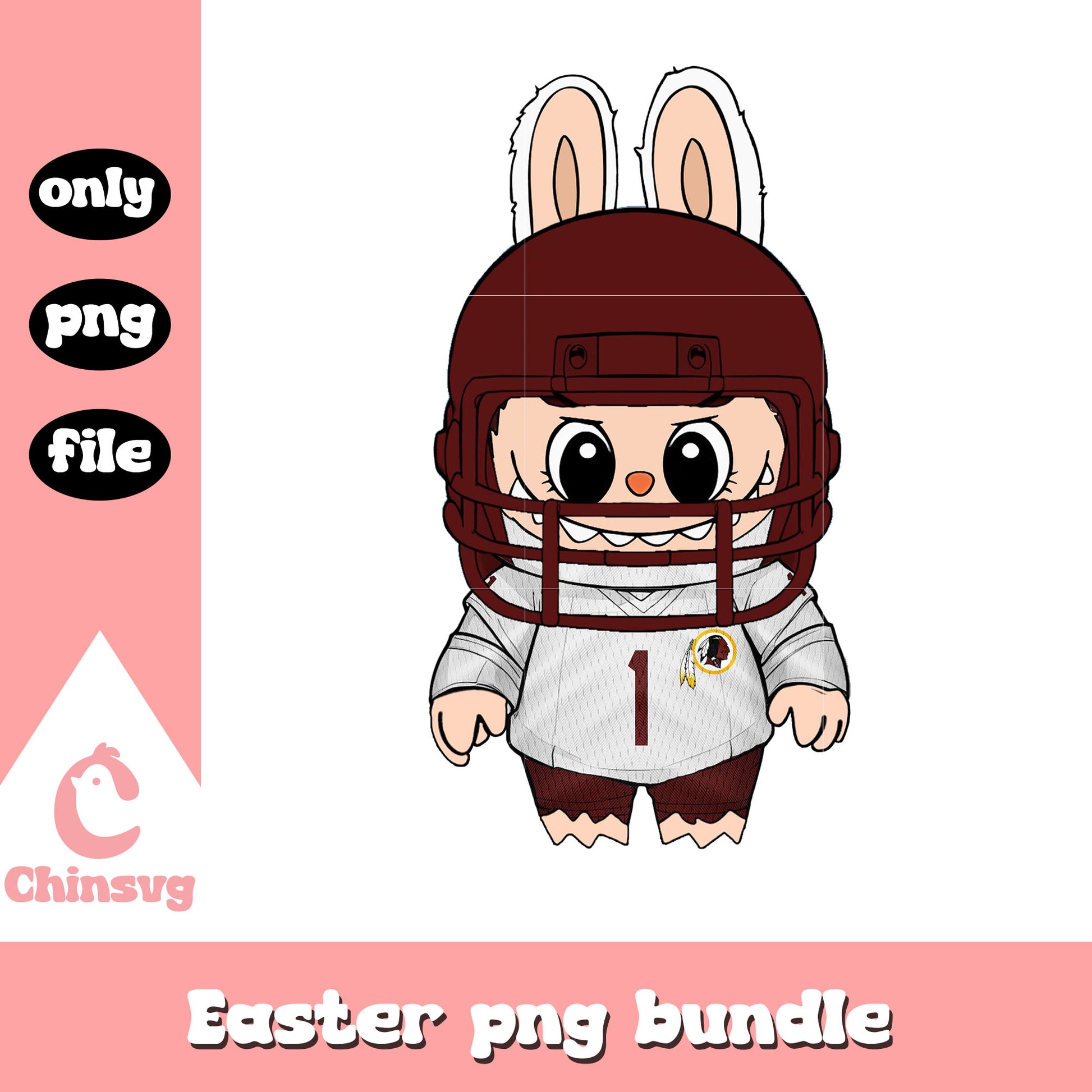 Labubu washington redskins doll clothes png, washington redskins png