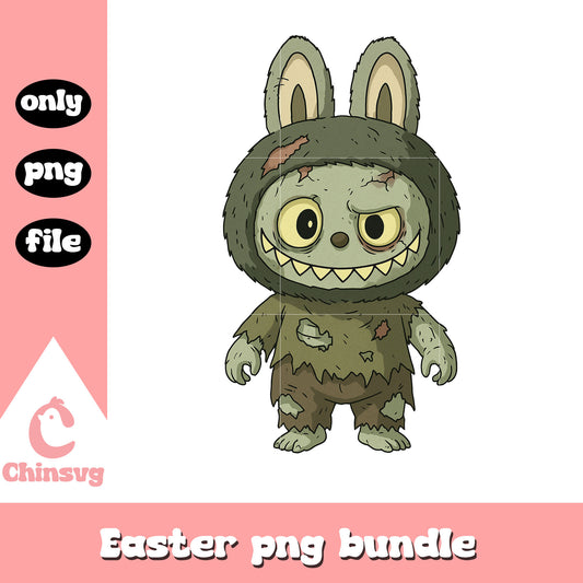 Labubu zombie monster doll drawing design png, zombie png