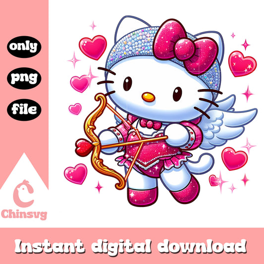 Lady hello kitty cosplay god of love png, cupid png, hello kitty png