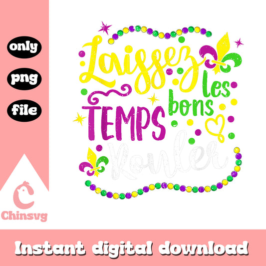 Laissez design mardi gras png, mardi gras parade schedule​​ png