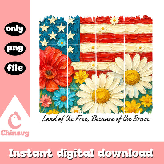 Land of the free because of the brave quote png, 4th of july quote​ png