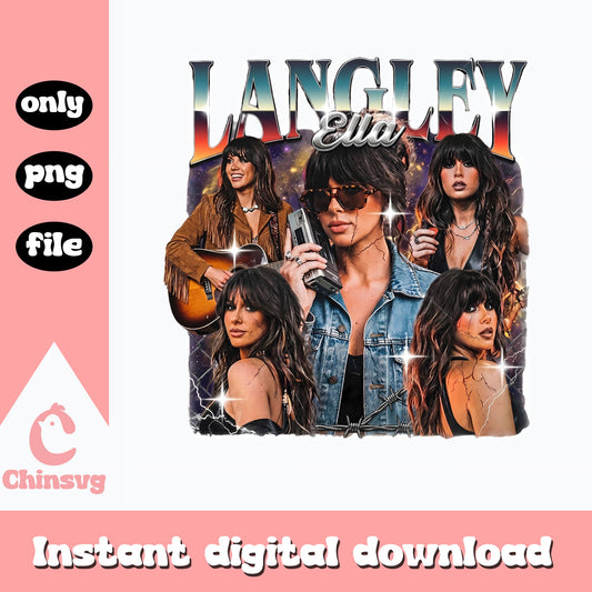 Langley Etta PNG Bundle, Country Music Singer, Vintage PNG