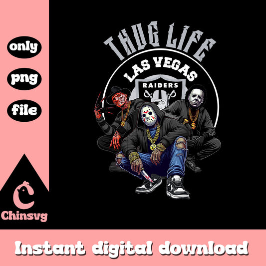 Las Vegas Raiders thug life png, nfl flag football png