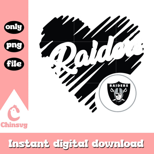 Las vegas raiders heart shaped football logo svg, las vegas raiders sticker svg