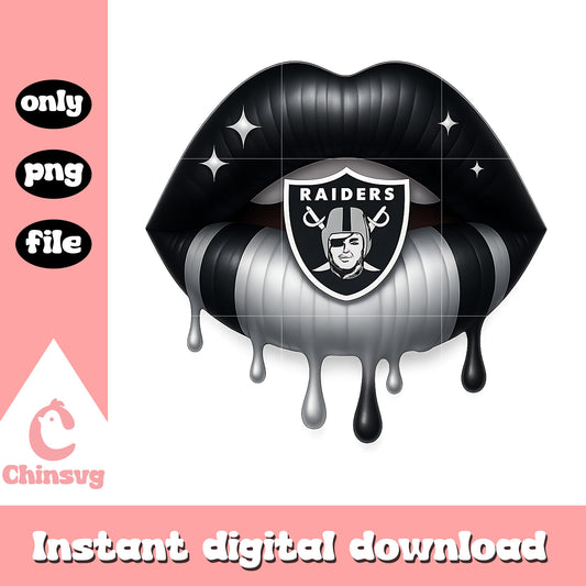 Las vegas raiders lips png, las vegas raiders​ png, nfl sports​ png