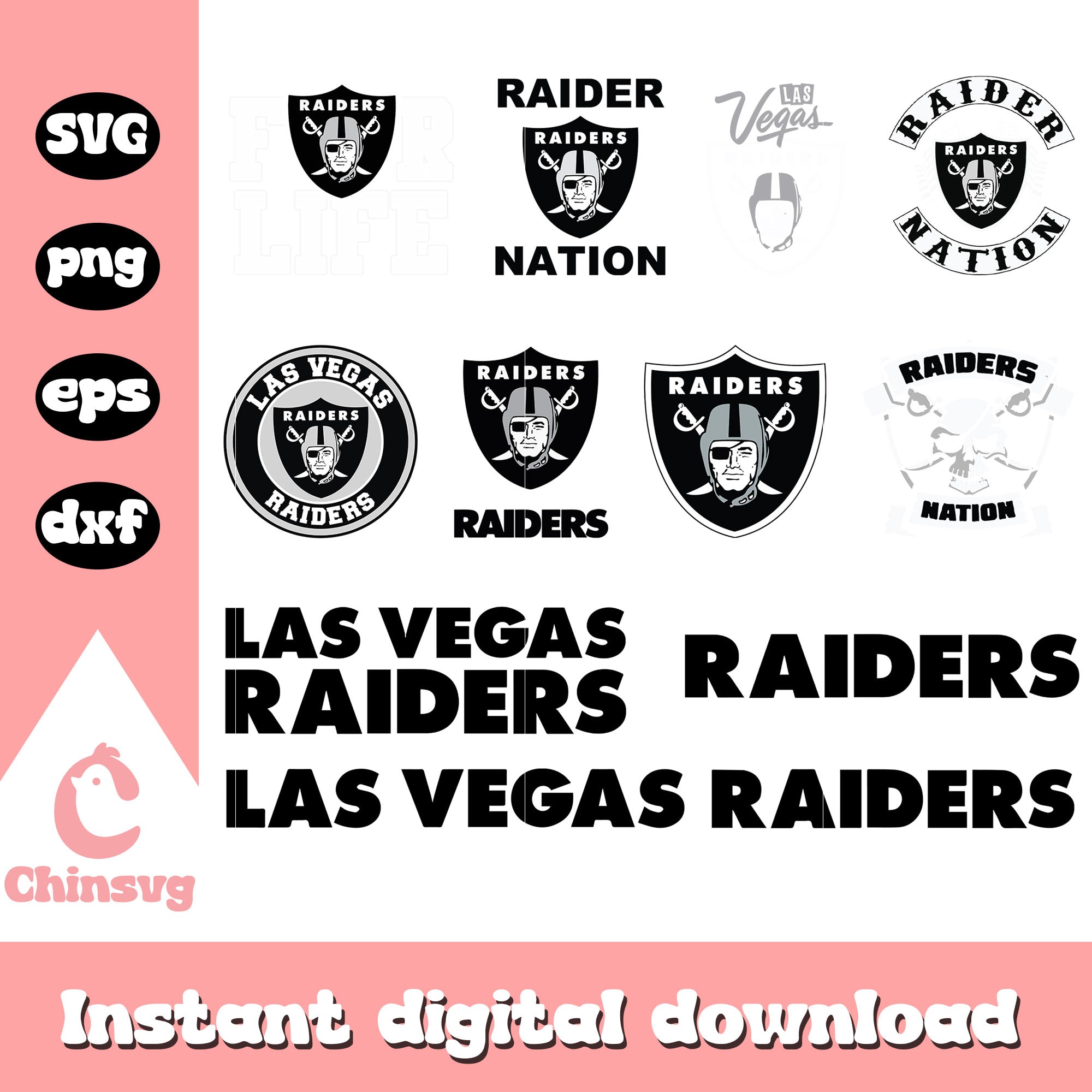 Las vegas raiders logo bundle design svg, las vegas raiders svg – Chinsvg