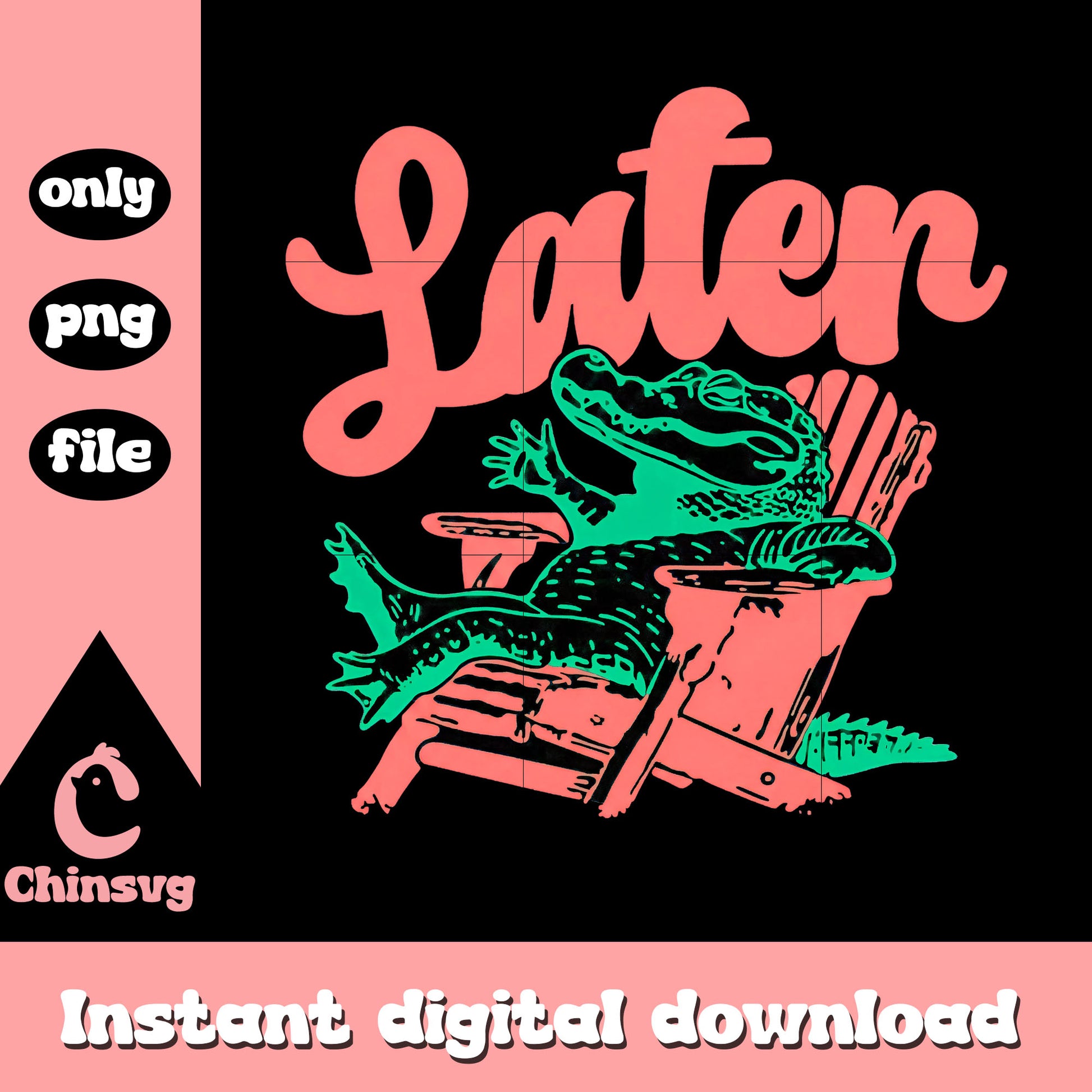 Later alligator design png