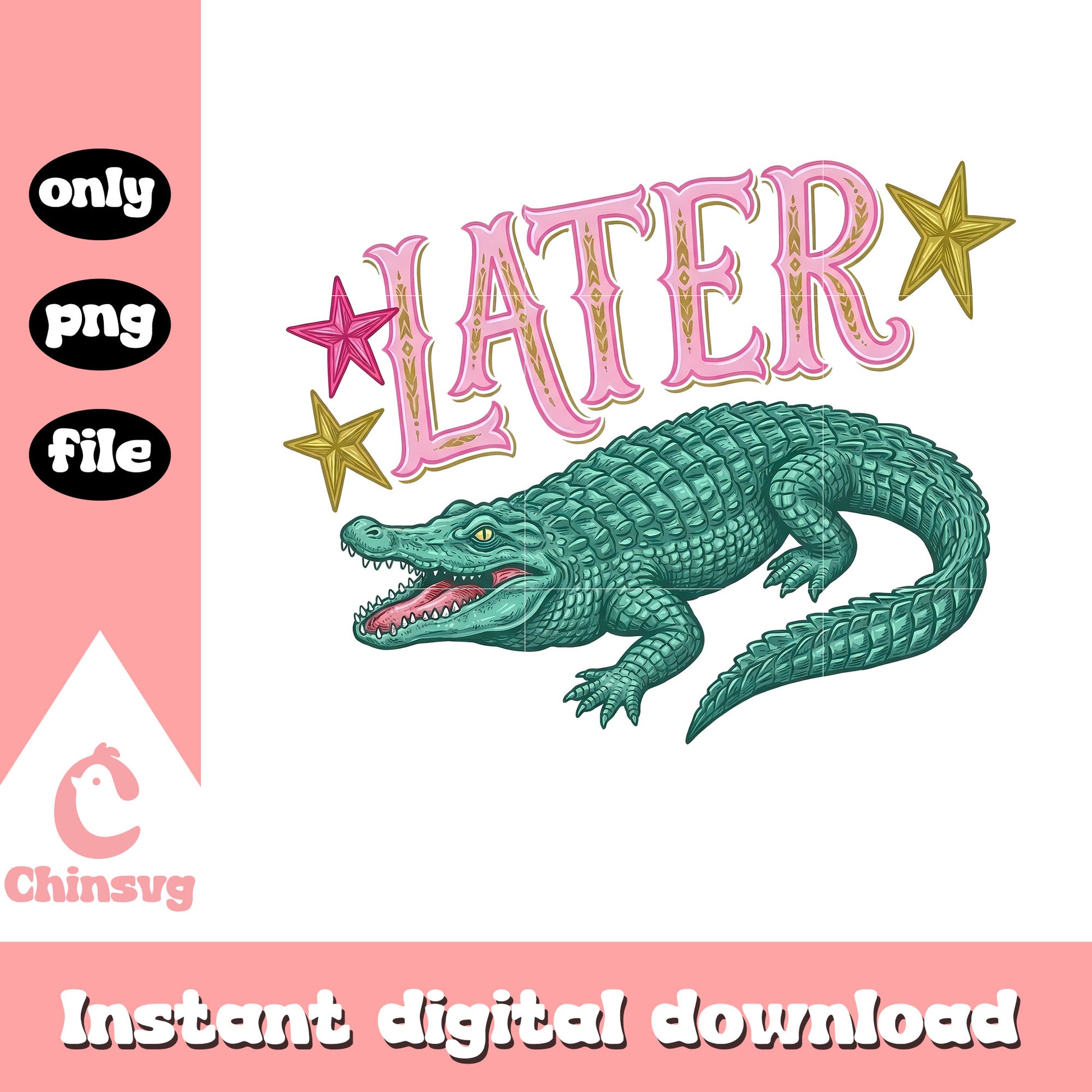 Later gator crocodile design png