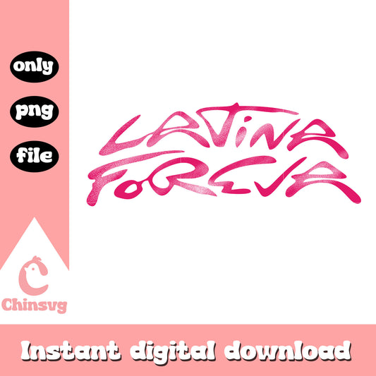 Latina foreva pink logo design png, karol g png, trending png