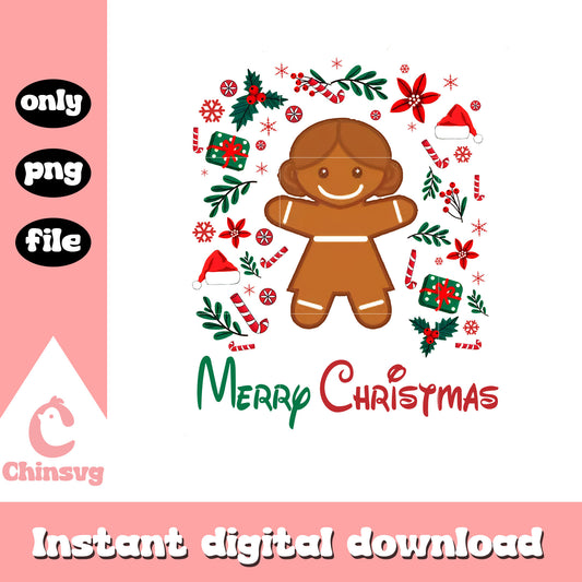 Leia gingerbread merry christmas png, leia star wars png
