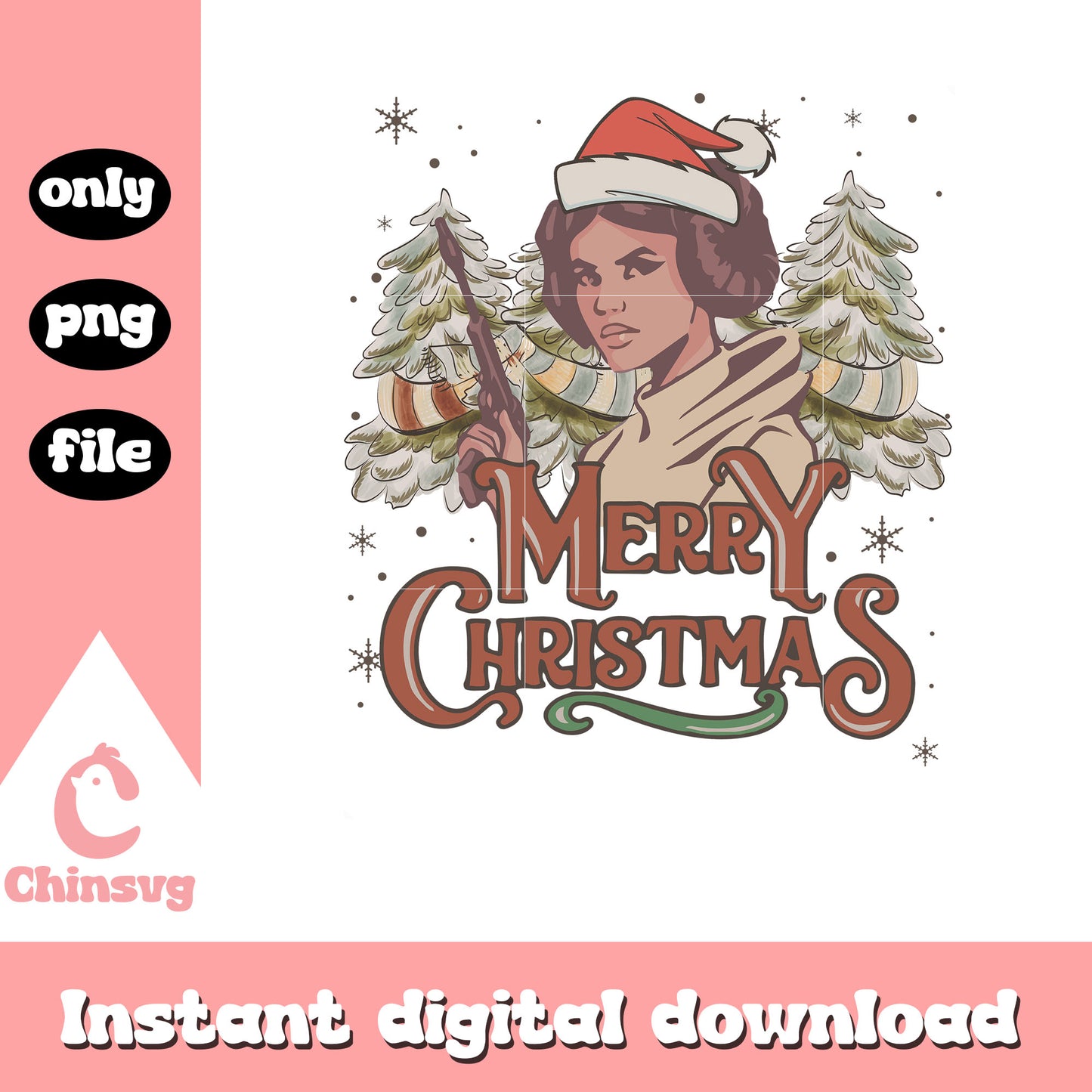 Leia organa retro christmas tree png, leia organa star wars png
