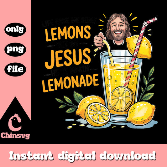 Lemon jesus lemonade jesus design png, i love jesus png