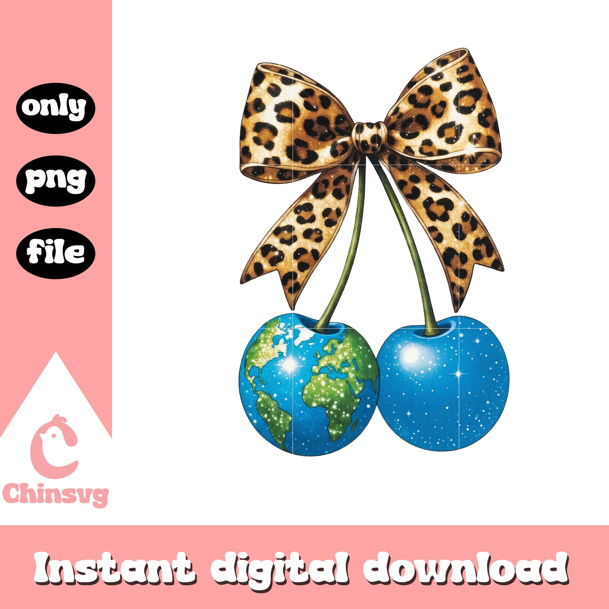 Leopard coquette cherry earth png, earth day 2026 png, trending png