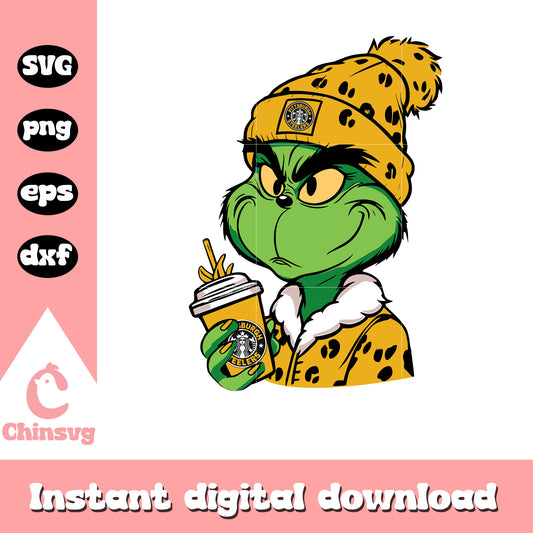 Leopard grinch pittsburgh steelers svg, Pittsburgh Steelers svg