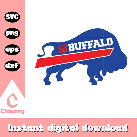 Let's go buffalo design svg, nfl buffalo bills team svg