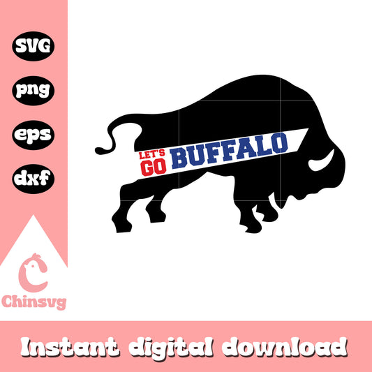 Let's go buffalo logo design svg, buffalo bills nfl svg