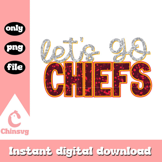 Let's go chiefs football font design svg, kansas  city chiefs svg