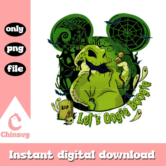 Let's oogie boogie character png, mickey head png, halloween film png