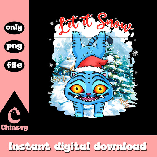 Let it snow derpy tiger design png, derpy character png