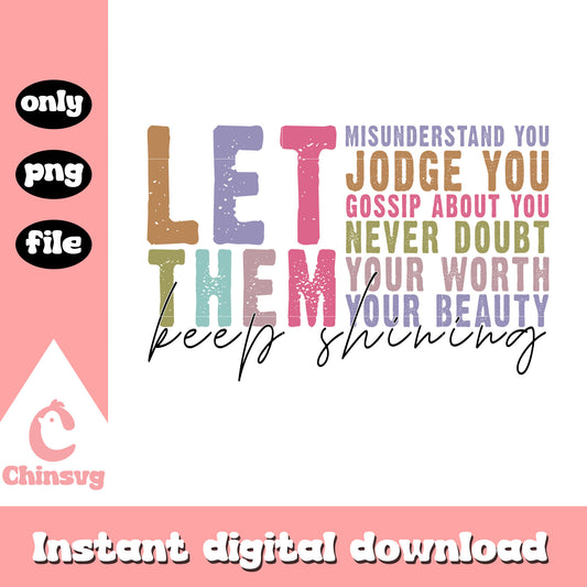 Let them beep quotes design png, font design png, famous quotes png 
