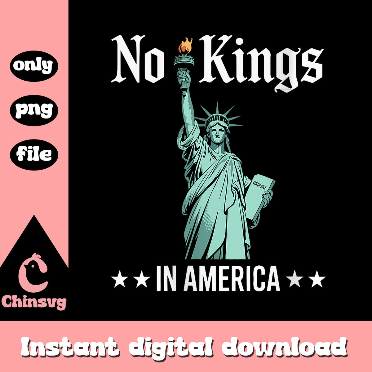 Liberty no kings quote design png, 4th of july quotes png – Chinsvg