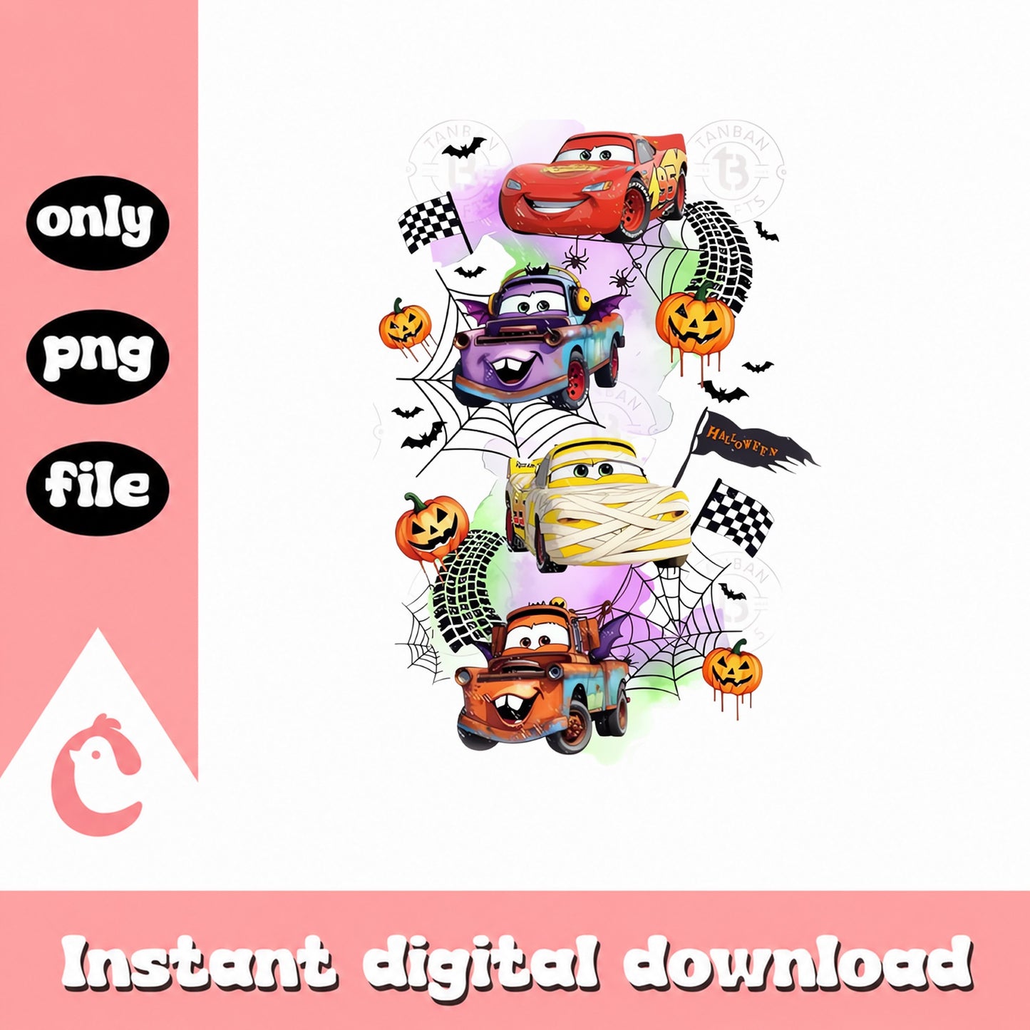 Lightning McQueen Halloween PNG, Disney Cars Clipart, Mater PNG