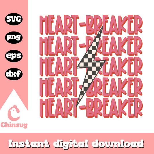 Lightning bolt heart breaker svg, Lightning bolt svg, heart breaker svg