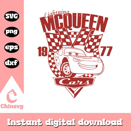 Lightning mcqueen 1977 cars svg, lightning mcqueen svg, disney svg