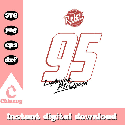 Lightning mcqueen 95 disney svg, lightning mcqueen 95 svg, disney svg