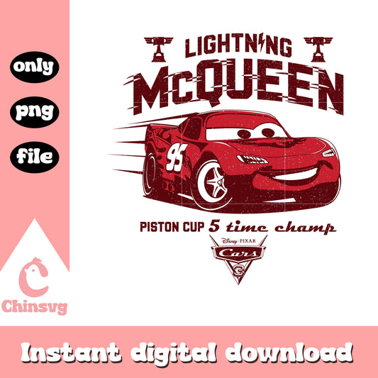 Lightning mcqueen piston cup 5 png, disney cars png, disney png