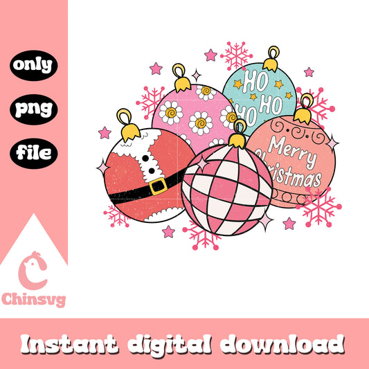 Lights bulb merry christmas pink design png, pink christmas png​