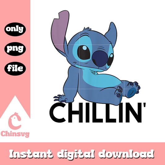 Lilo & Stitch - Chillin png, chillin stitch sitting png