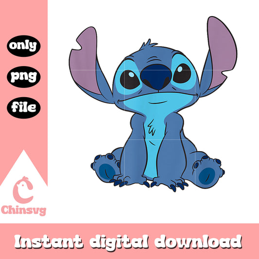 Lilo & Stitch simple sitting png, sticth simple character png