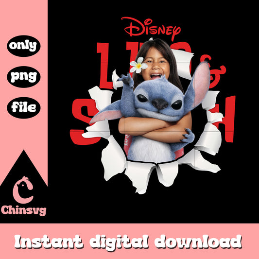 Lilo and Stitch live action 2025 hugging breakout png, stitch 2025 png