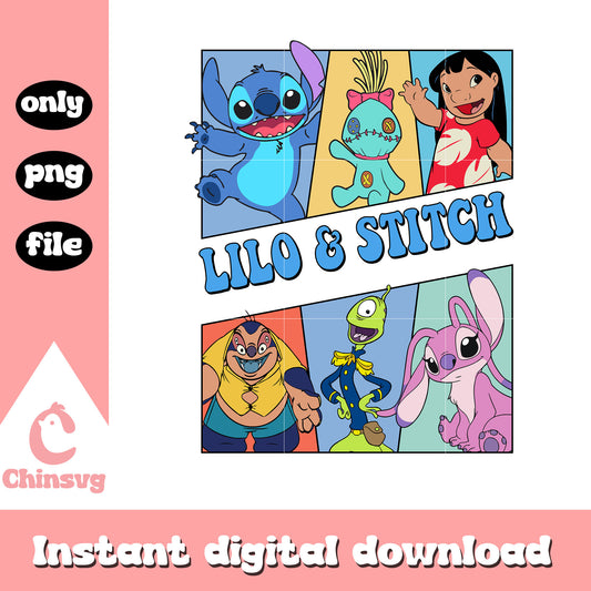 Lilo and stitch characters design png, disney stitch lilo​ png