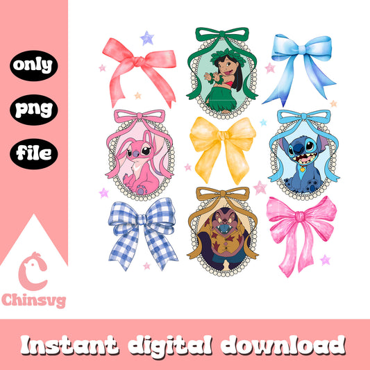 Lilo and stitch characters mirror png, disney movies png, cartoon png